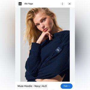 ALO Yoga Navy Muse Hoodie